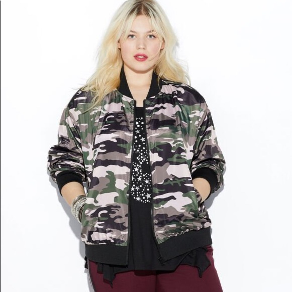 Pink camo windbreaker